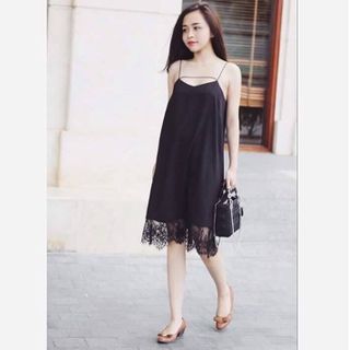 Đầm dây chân ren