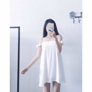 Đầm bẹt vai hoa hồng