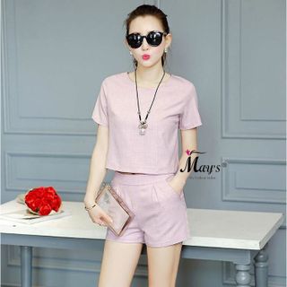 xưởng sỉ - set bộ short áo tay ngắn lửng xẻ sỉ 145k lẻ 245k chất vải sớ gân giá sỉ