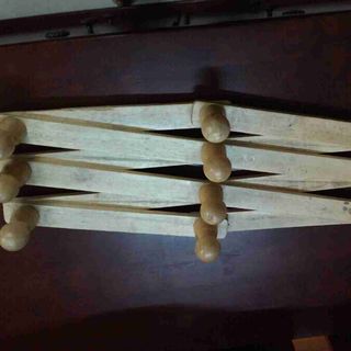 Móc treo đồ 3 tầng 10 chân móc gỗ cao su