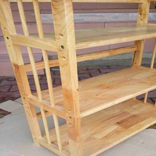 Kệ sách hoặc hồ sơ đa năng nhiều tầng gỗ cao su tự nhiên