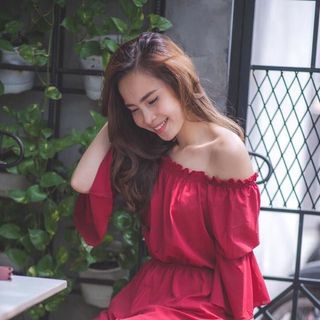 Jumpsuit bệt vai