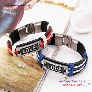 Vòng da đôi chữ love