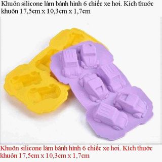 khuôn silicone làm bánh hình 6 chiếc xe hơi kích thước khuôn 175cm x 103cm x 17cm giá sỉ 25k/khuôn giá sỉ