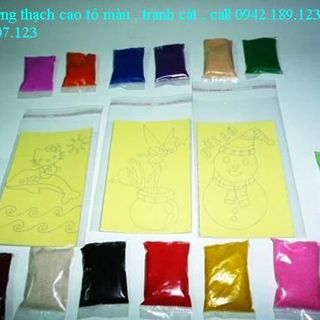 Combo 100 tranh cát 10x14cm là 300k tặng đủ cát tô 12 màu khác nhau