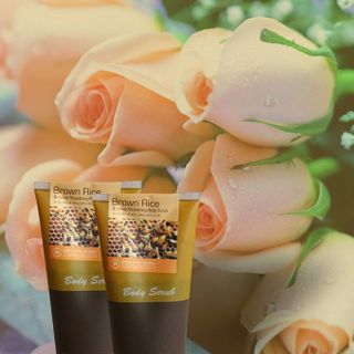 Kem tẩy da chết toàn thân tinh chất gạo mật ong - organic brown rice honey smooding body scrub