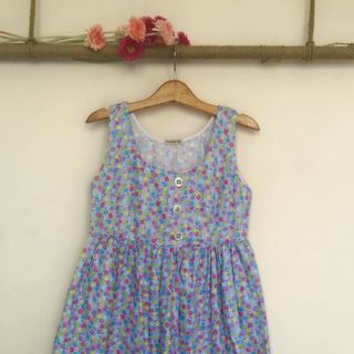Đầm sn baby doll 3 nút