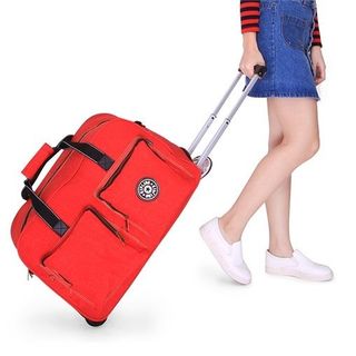 Vali kéo du lịch kipling màu đỏ
