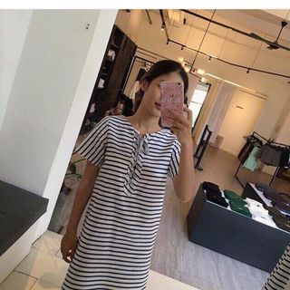Đầm suông thun mỹ đóng mắt cáo chụp 100