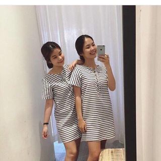 Đầm suông thun mỹ đóng mắt cáo chụp 100
