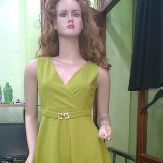 Đầm xòe sát nách phối túi kèm belt mh ld16-l175