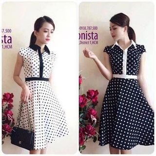 Váy sọc chất liệu cát