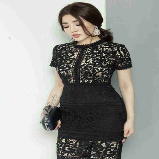 Đầm renlưới xương cá