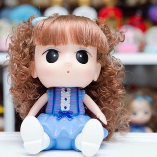 Búp bê tóc xù ống đựng tiền tiết kiệm p120