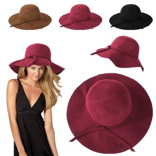 Nón vành rộng vải nỉ hàng xuất