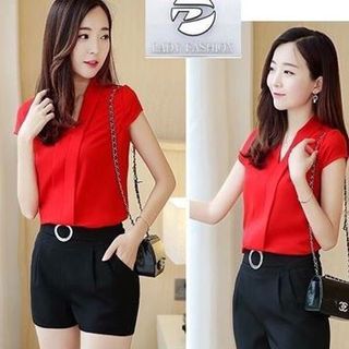 xưởng may - chuyên sỉ sb3116 set áo sơ mi quần short có logo - giá sỉ 135k - sỉ 10 cai/mẫu 125k - chất vải áo voan tơ nhung quần tuyết mưa giá sỉ