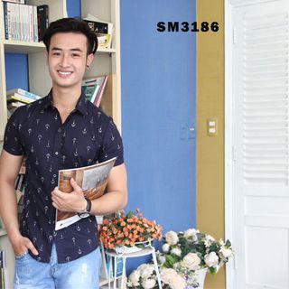 Sm-3199 chuyên sỉ áo sơ mi nam tay ngắn giá rẻ