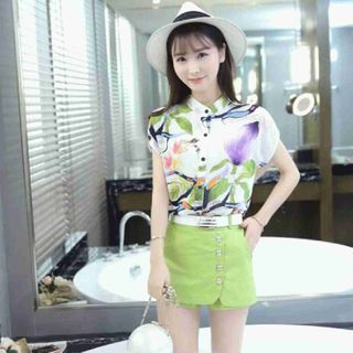 Sét áo sơ mi quần giả váy