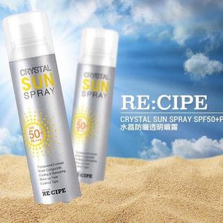 Chống nắng recipe crystal sun spray dạng xịt hàn quốc