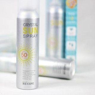 Chống nắng recipe crystal sun spray dạng xịt hàn quốc