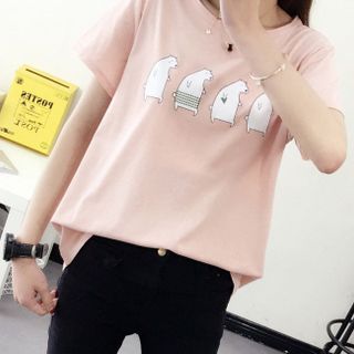 Thun nữ hồng in cây con dễ thương
