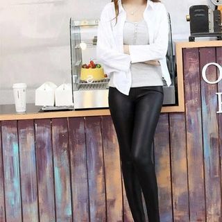 Quần legging giả da