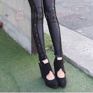 Quần legging giả da