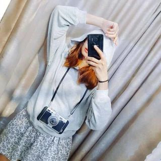 Áo hoodie chất da cá hàng bao đẹp