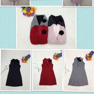 Đầm công sở cổ vest cách điệu