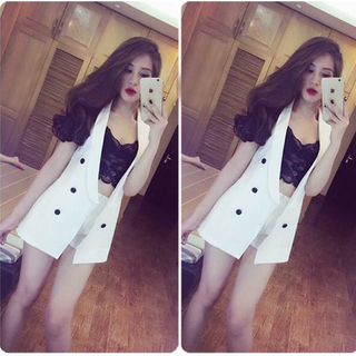 Set áo khoác quần short có bán riêng áo bra bên trong