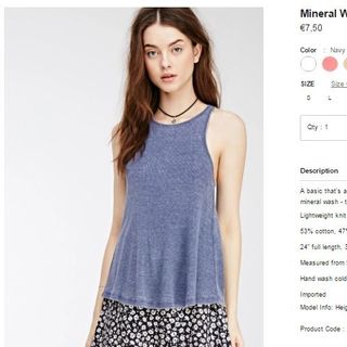 Áo ba lỗ f21 dư