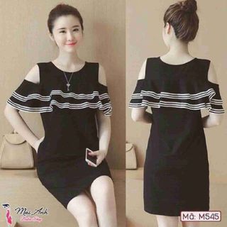 Đầm rớt vai bèo lai