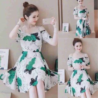 Đầm xòe rớt vai