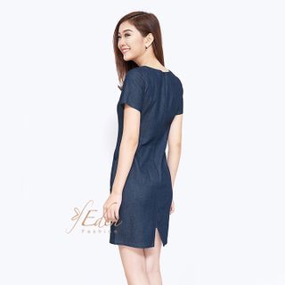 Đầm jean phối túi cá tính thời trang eden