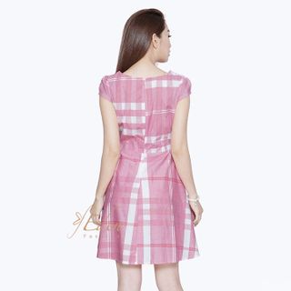 Đầm xòe nơ cổ dễ thương thời trang eden
