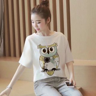 xưởng sỉ -  set quần thun sọc phối áo cú mèo sỉ 130k lẻ 230k chất thun cotton 4 chiều hàng y hình dành cho người dưới 53kg giá sỉ