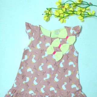 ri 8 607055 đầm a 2 tùng 3 nơ