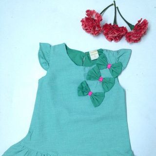 ri 8 607055 đầm a 2 tùng 3 nơ