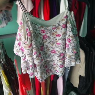 Áo 2 dây voan 2 tầng