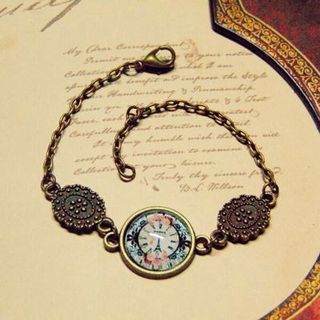Lắc tay đồng mặt đá