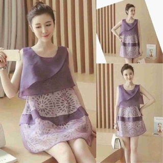 Đầm sát nách hai tầng