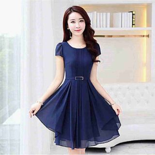 Đầm xòe tay con kèm belt