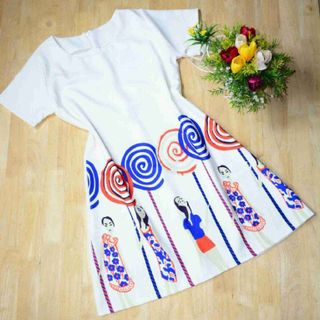 Đầm suông họa tiết