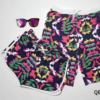 Quần đôi đi biển in họa tiết chuồn chuồn