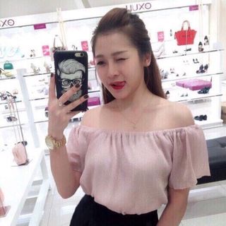 Áo kim tuyến bẹt vai hàng qc