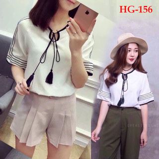 Áo kiểu nữ thêu viền tay giá sỉ