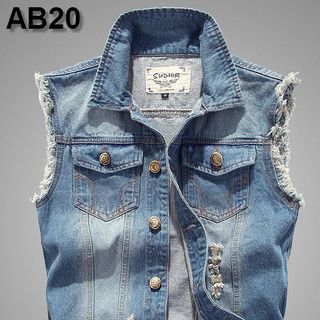 Áo jeans áo bò sát nách 3 lỗ giá sỉ