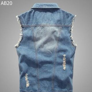 Áo jeans áo bò sát nách 3 lỗ
