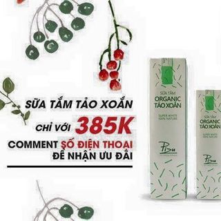 Sữa tắm pizu organic tảo xoắn
