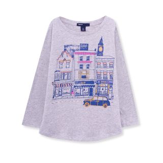Áo dài tay bé gái-
